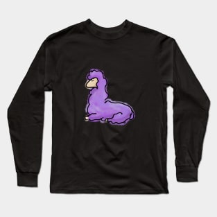 Purple Alpaca Long Sleeve T-Shirt